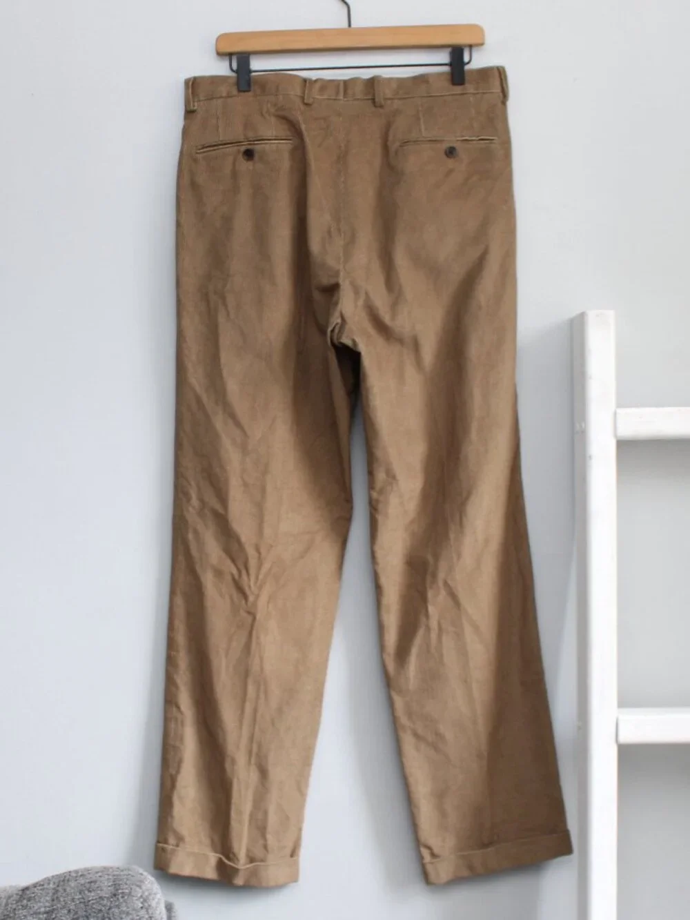 LAUREN Ralph Lauren Corduroy Pleated Pants Trousers Tan Brown Men's Size 33 x 32